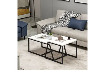Minimal Sofabord 75x50 cm Hvid - Hanah Home - Møbler - Borde - Sofabord