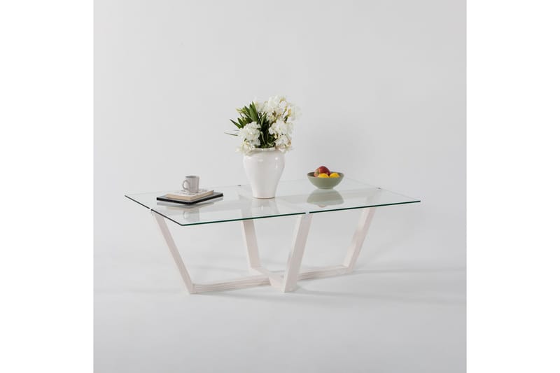 Liepene Sofabord 105x65 cm Hvid - Hanah Home - Møbler - Borde - Sofabord