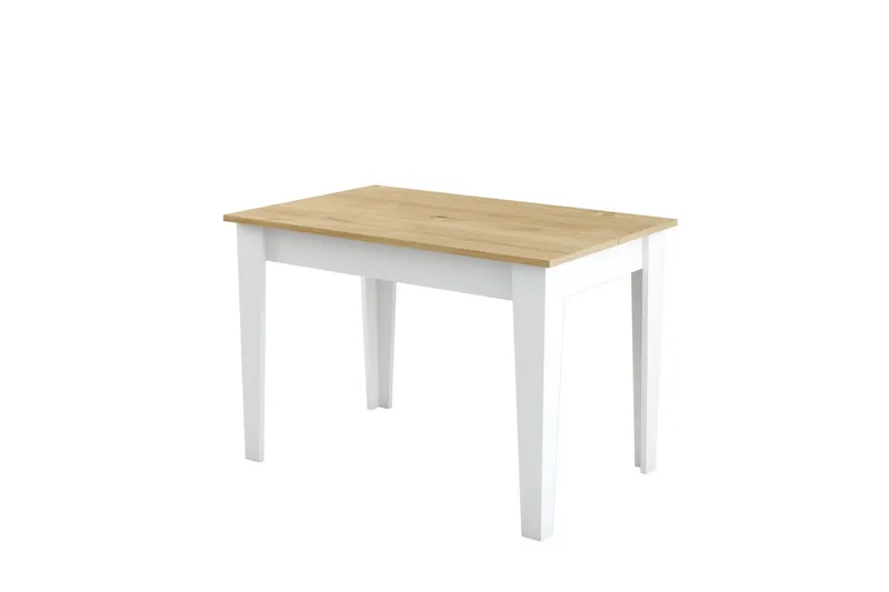 Levents Spisebord 110x72 cm Hvid/Brun - Hanah Home - Møbler - Borde - Spisebord og køkkenbord