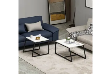 Minimal Sofabord 75x50 cm Hvid - Hanah Home - Møbler - Borde - Sofabord