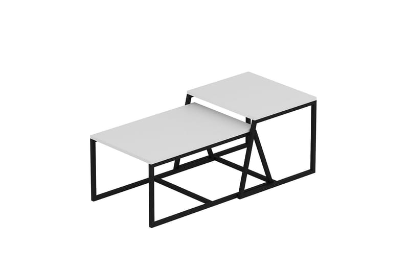 Minimal Sofabord 75x50 cm Hvid - Hanah Home - Møbler - Borde - Sofabord