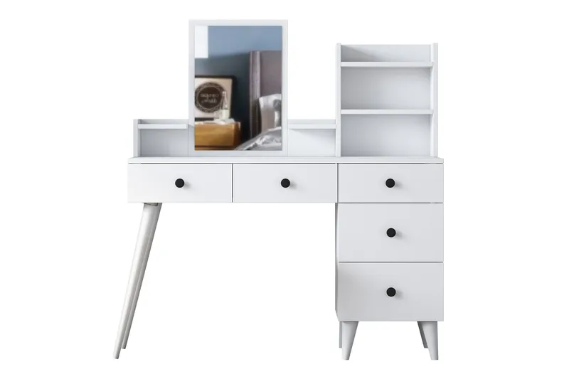 Junji Sminkebord 118,2x93,8 cm Hvid, Hanah Home