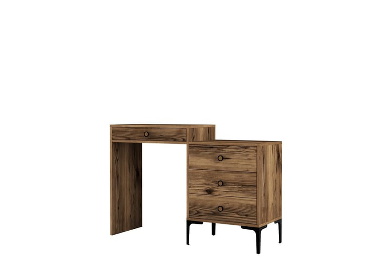 Ameias Sminkebord 124x84,7 cm Brun - Hanah Home - Møbler - Borde - Sminkebord & konsolbord