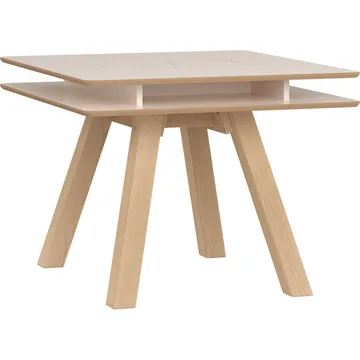 4 You Fresh Kvadratisk Spisebord 100 cm med Træ- og Egetræsudseende - Beige - Møbler - Borde - Spisebord og køkkenbord