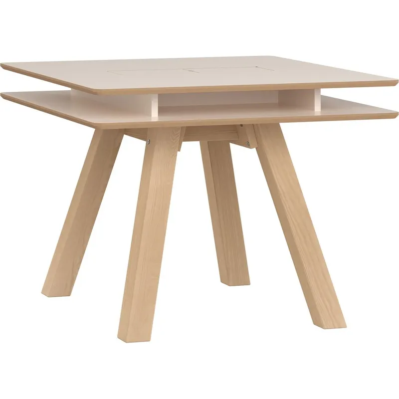 4 You Fresh Kvadratisk Spisebord 100 cm med Træ- og Egetræsudseende, Beige