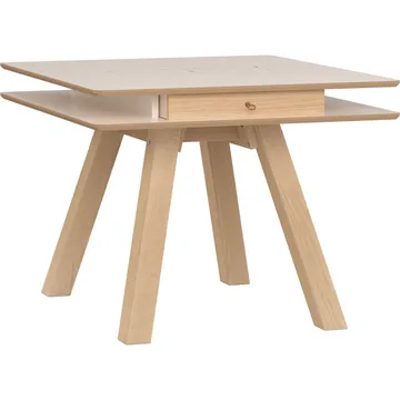 4 You Fresh Kvadratisk Spisebord 100 cm med Træ- og Egetræsudseende - Beige - Møbler - Borde - Spisebord og køkkenbord