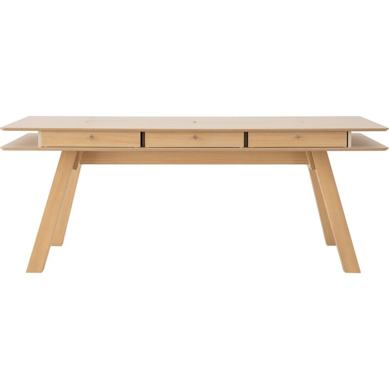 4 You Fresh Stort Rektangulært Spisebord 200 cm med Træ- og Egetræsudseende - Beige - Møbler - Borde - Spisebord og køkkenbord