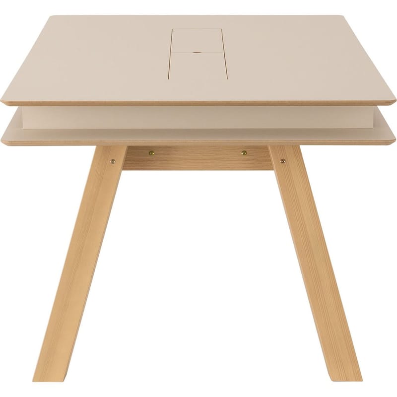 4 You Fresh Stort Rektangulært Spisebord 200 cm med Træ- og Egetræsudseende - Beige - Møbler - Borde - Spisebord og køkkenbord