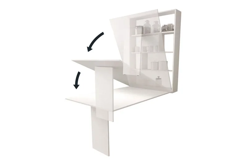 Abi Matbord Vägghängt 130 cm Rektangulær - Beige - Møbler - Borde - Spisebord og køkkenbord