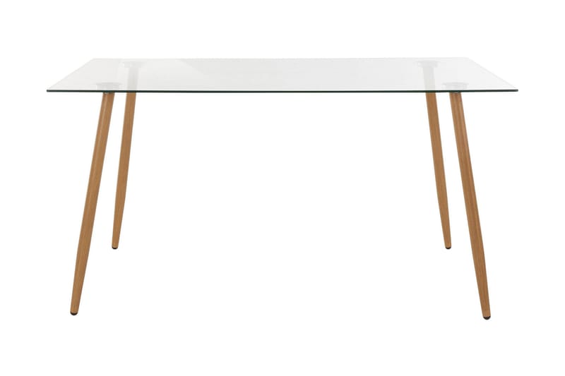 Abia spisebord 140 cm Glas - Brun - Spisebord og køkkenbord