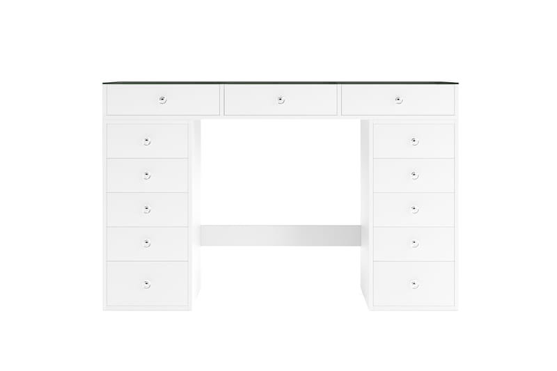 Addison Sminkebord Glas 120 cm - Hvid - Møbler - Borde - Sminkebord & konsolbord