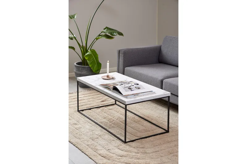 Adisan Sofabord 55 cm - Hvid - Møbler - Borde - Sofabord