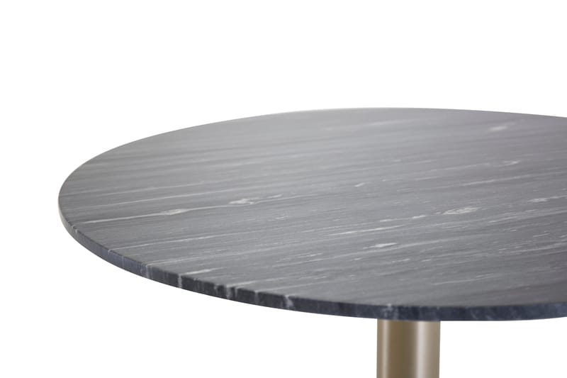 Admira Spisebord 106 cm Rund Marmor - Sort/Messing - Spisebord og køkkenbord