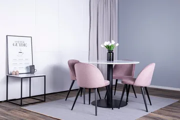 Admira spisebordssæt med 4 Valeri spisestole - Møbler - Borde - Spisebordssæt