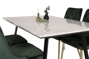 Admira spisebordssæt med 4 Valerie Lyx Spisebordsstol - Møbler - Borde - Spisebordssæt