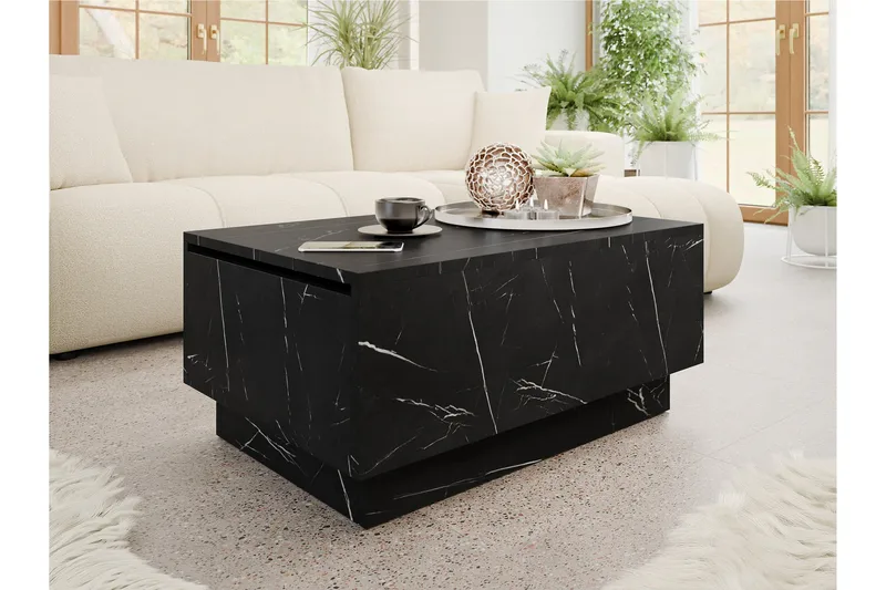 Adrianah Sofabord 90 cm - Sort - Møbler - Borde - Sofabord