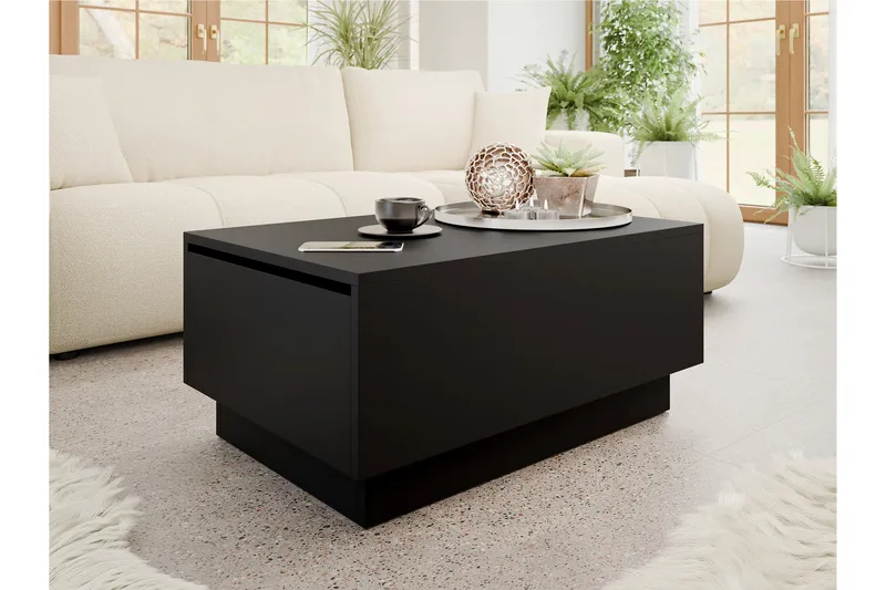 Adrianah Sofabord 90 cm - Sort - Møbler - Borde - Sofabord