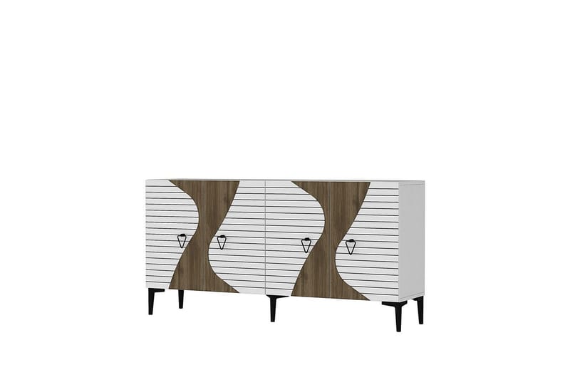 Ældste konsolbord 150 cm - Hvid/Mørkfarvet træ - Møbler - Borde - Aflastningsbord - Entrébord