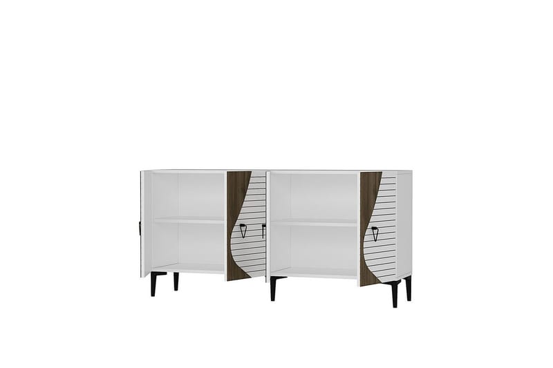 Ældste konsolbord 150 cm - Hvid/Mørkfarvet træ - Møbler - Borde - Aflastningsbord - Entrébord