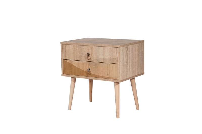 Bertoaria Natbord 60x40 cm Brun - Hanah Home - Møbler - Borde - Aflastningsbord - Sengebord