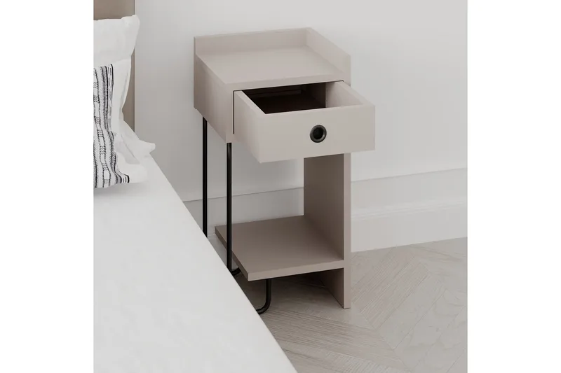 Sirius Natbord 32x30 cm Lys Brun - Hanah Home - Møbler - Borde - Aflastningsbord - Sengebord