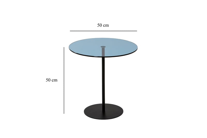Chill-Out Sidebord 50x50 cm Sort/Blå - Hanah Home - Møbler - Borde - Aflastningsbord - Lampebord