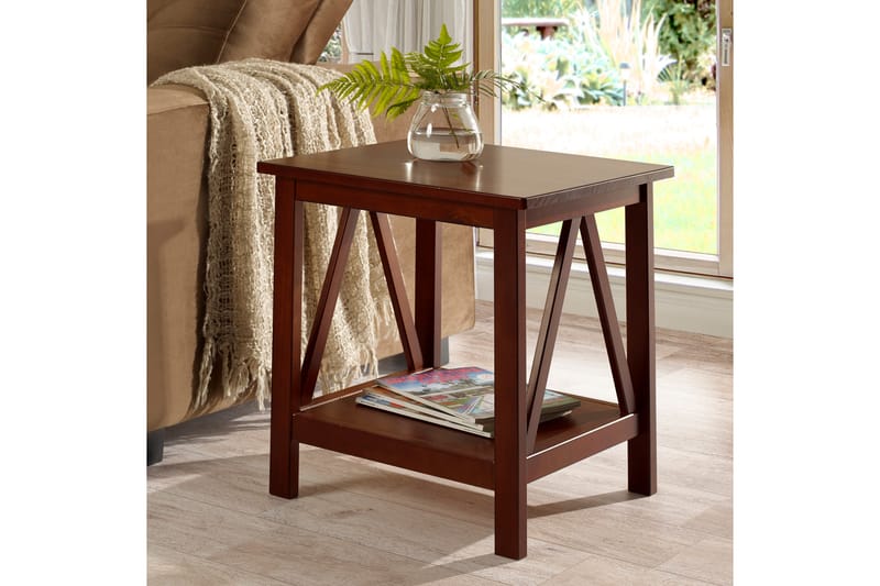 Kaholie Sidebord 51x45 cm - Brun - Møbler - Borde - Aflastningsbord - Lampebord