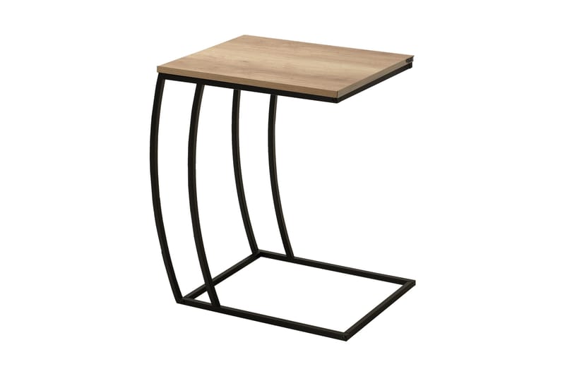 Ajmit Sidebord 50x62 cm Brun/Sort - Hanah Home - Møbler - Borde - Aflastningsbord - Lampebord