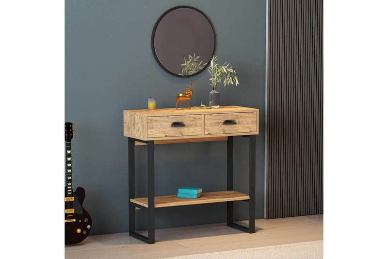 Valery Konsolbord 90x90 cm Lys Brun - Hanah Home - Møbler - Borde - Aflastningsbord - Konsolbord & sidebord