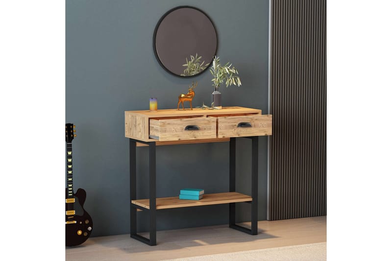 Valery Konsolbord 90x90 cm Lys Brun - Hanah Home - Møbler - Borde - Aflastningsbord - Konsolbord & sidebord