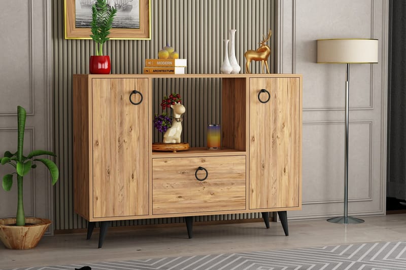 Pietro Konsolbord 120x87,4 cm Lys brun - Hanah Home - Møbler - Borde - Aflastningsbord - Entrébord