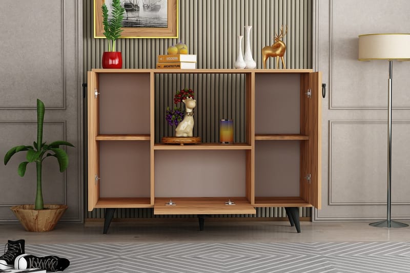 Pietro Konsolbord 120x87,4 cm Lys brun - Hanah Home - Møbler - Borde - Aflastningsbord - Entrébord