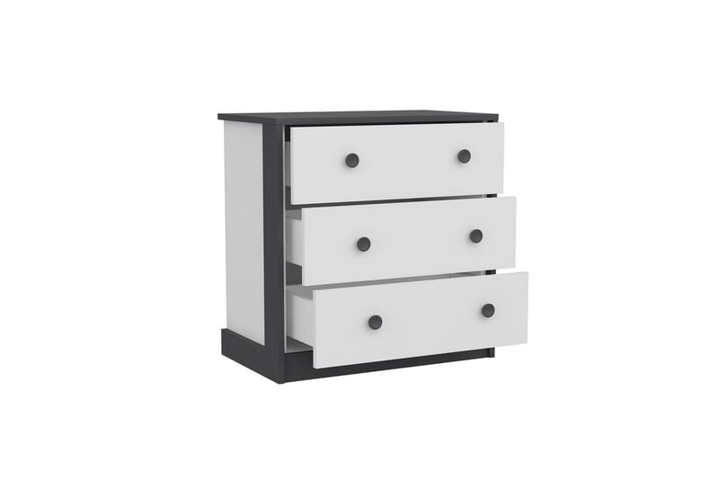 Berdez Konsollbord 72x74 cm Antrasitt/Hvit - Hanah Home - Møbler - Borde - Aflastningsbord - Entrébord