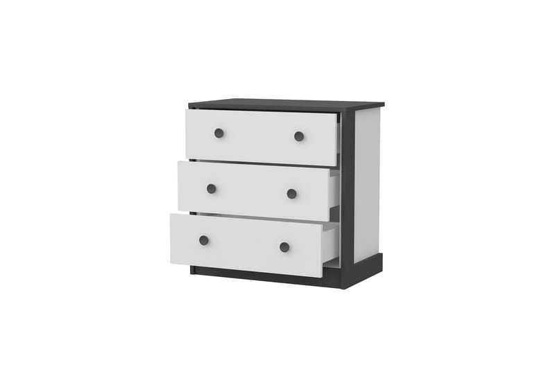 Berdez Konsollbord 72x74 cm Antrasitt/Hvit - Hanah Home - Møbler - Borde - Aflastningsbord - Entrébord