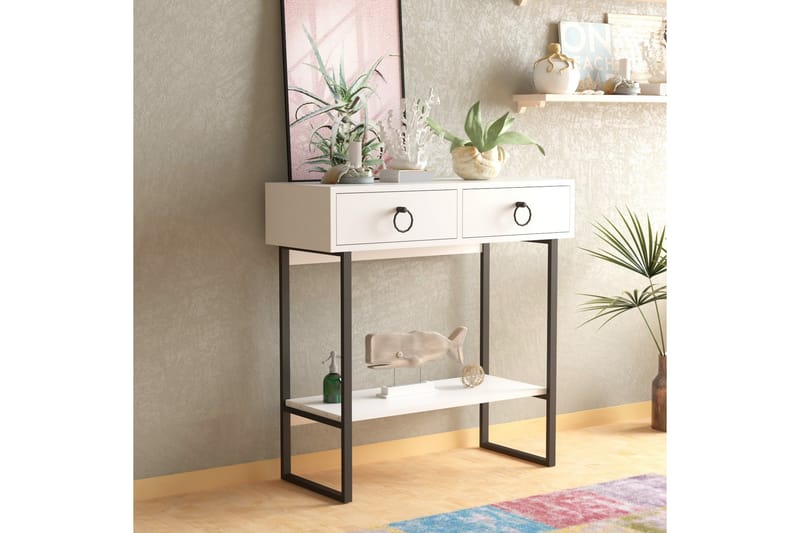 Valeri Konsolbord 90x90 cm Hvid - Hanah Home - Møbler - Borde - Aflastningsbord - Entrébord