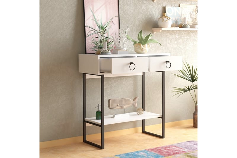 Valeri Konsolbord 90x90 cm Hvid - Hanah Home - Møbler - Borde - Aflastningsbord - Entrébord