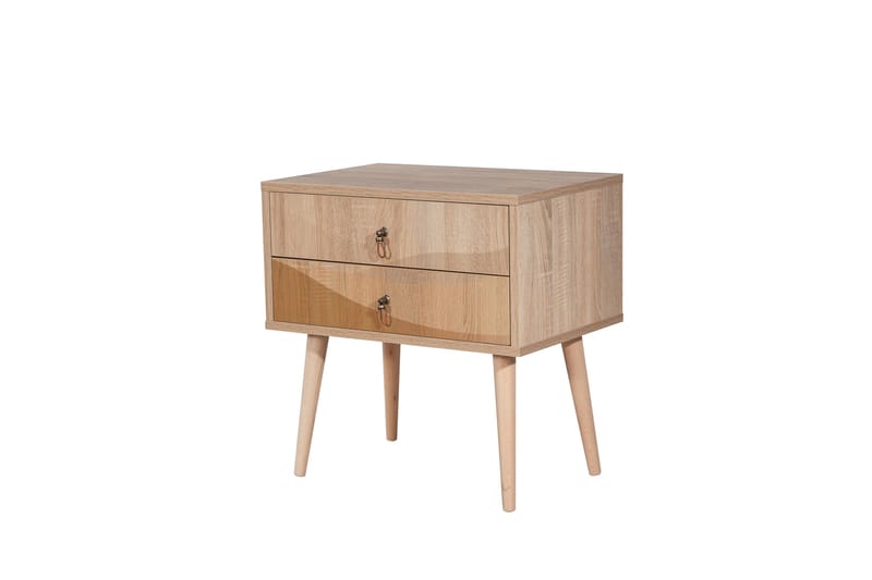 Bertoaria Natbord 60x40 cm Brun - Hanah Home - Møbler - Borde - Aflastningsbord - Sengebord