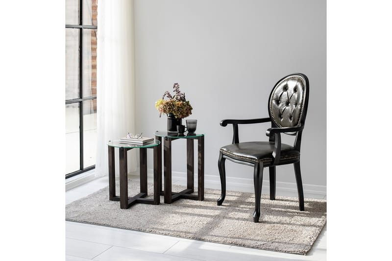 Liepene Sidebord 45x40 cm Sort - Hanah Home - Møbler - Borde - Aflastningsbord - Lampebord