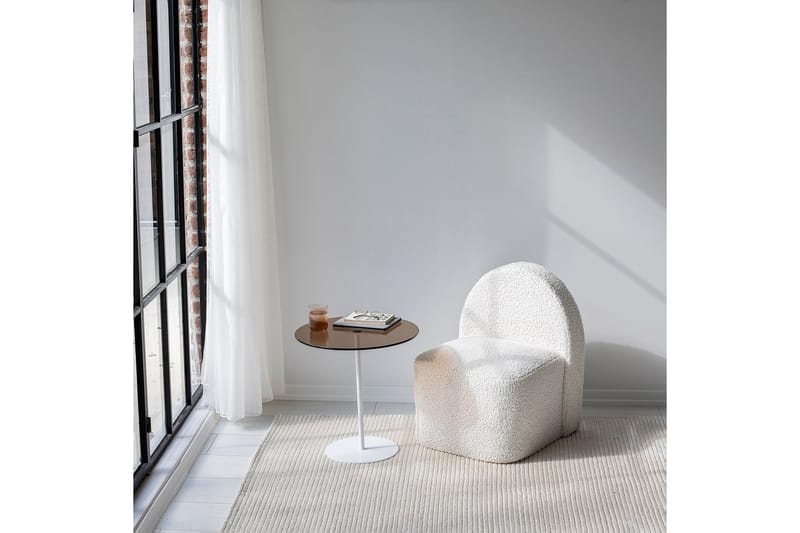 Chill-Out Sidebord 50x50 cm Hvid/Bronze - Hanah Home - Møbler - Borde - Aflastningsbord - Lampebord
