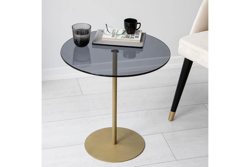 Chill-Out Sidebord 50x50 cm Gull/Mørk Grå - Hanah Home - Møbler - Borde - Aflastningsbord - Lampebord