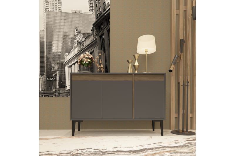 Emlak Konsolbord 120x75 cm Antracit/Brun - Hanah Home - Møbler - Borde - Aflastningsbord - Konsolbord & sidebord