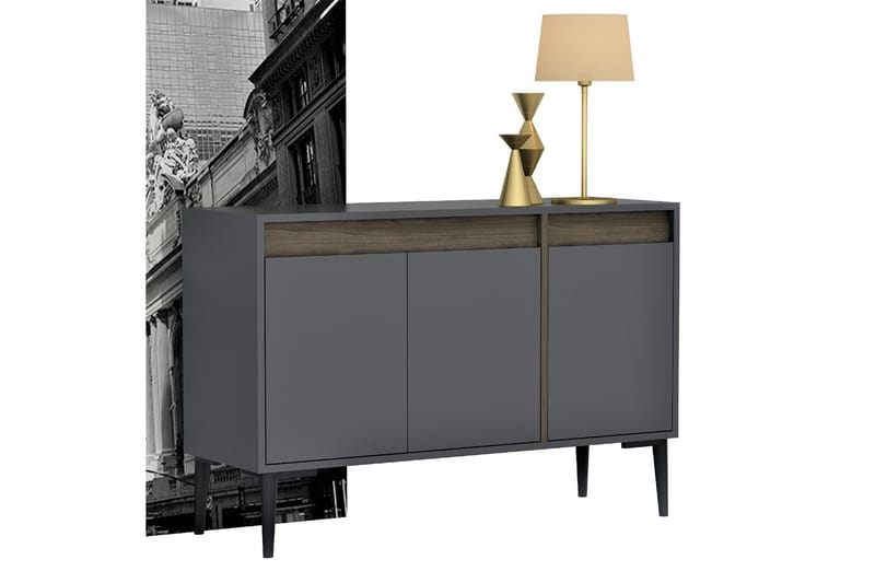Emlak Konsolbord 120x75 cm Antracit/Brun - Hanah Home - Møbler - Borde - Aflastningsbord - Konsolbord & sidebord