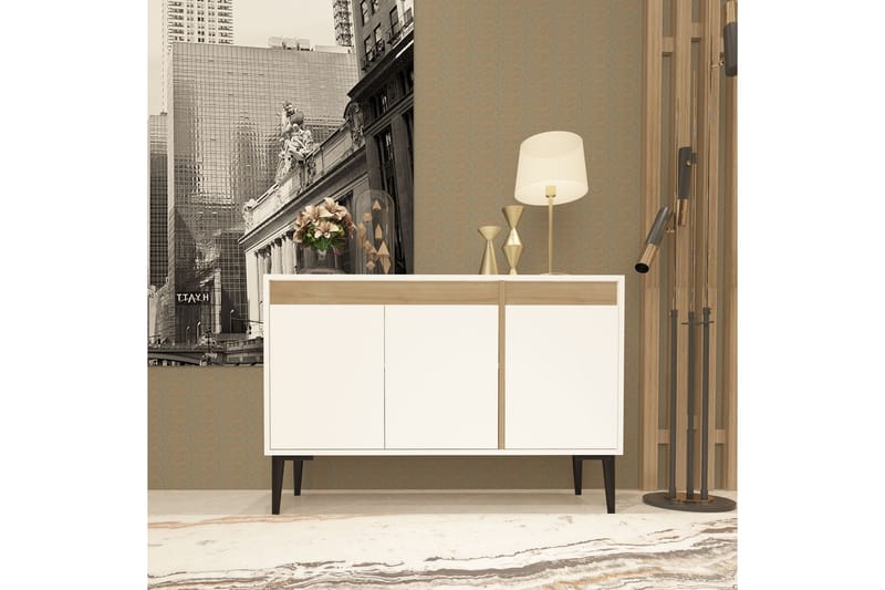 Emlak Konsolbord 120x75 cm Hvid/Brun - Hanah Home - Møbler - Borde - Aflastningsbord - Entrébord