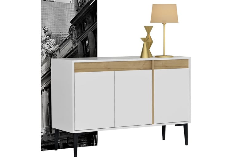 Emlak Konsolbord 120x75 cm Hvid/Brun - Hanah Home - Møbler - Borde - Aflastningsbord - Entrébord
