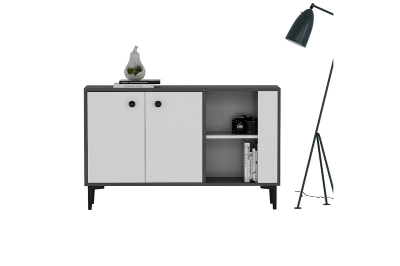 Sahra Konsolbord 120x75 cm Antracit/Hvid - Hanah Home - Møbler - Borde - Aflastningsbord - Entrébord
