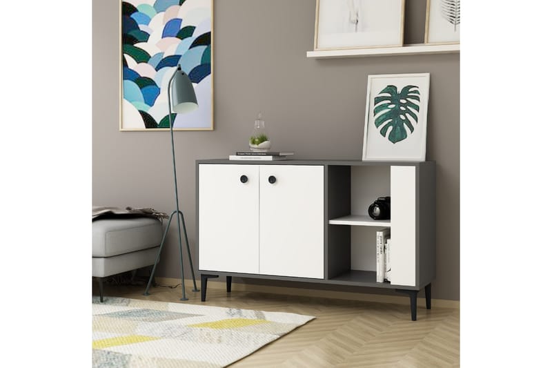 Sahra Konsolbord 120x75 cm Antracit/Hvid - Hanah Home - Møbler - Borde - Aflastningsbord - Entrébord
