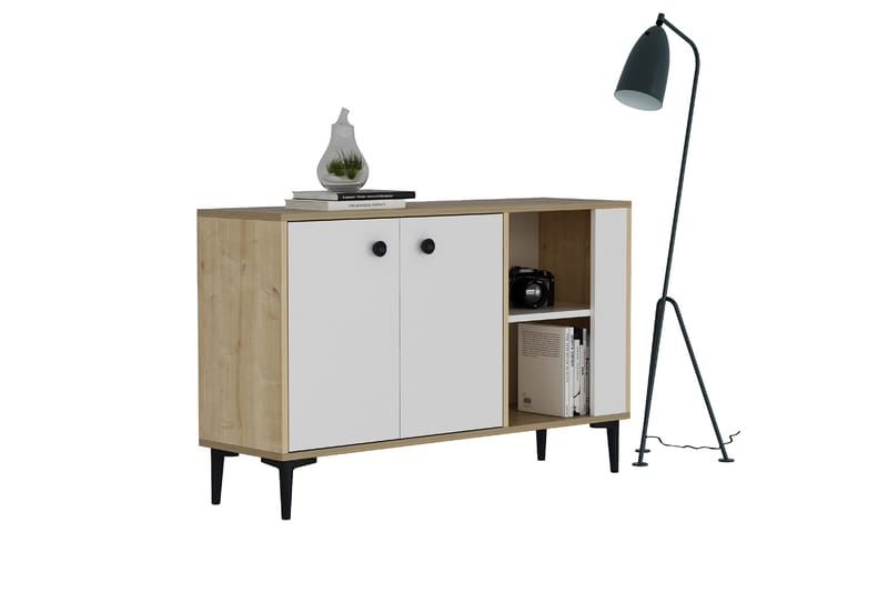 Sahra Konsolbord 120x75 cm Brun/Hvid - Hanah Home - Møbler - Borde - Aflastningsbord - Entrébord
