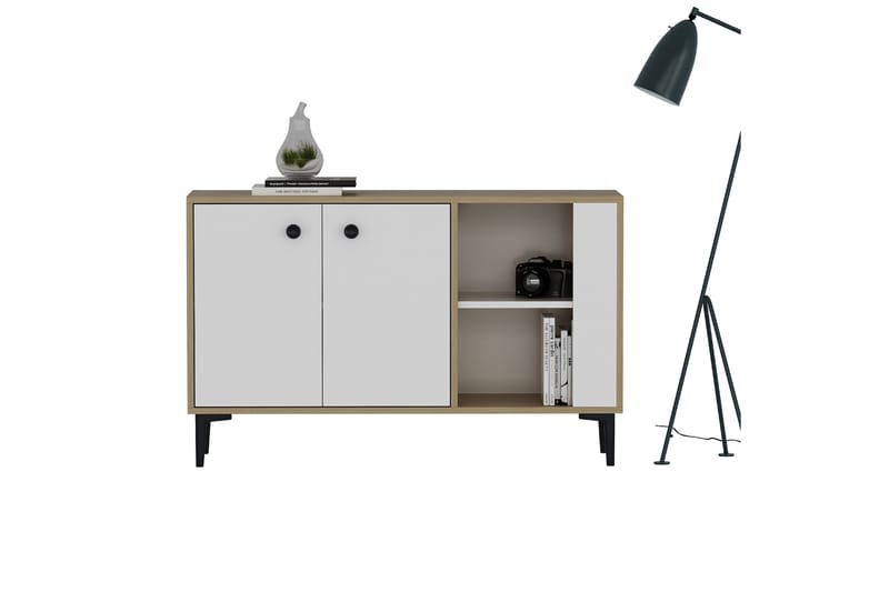 Sahra Konsolbord 120x75 cm Brun/Hvid - Hanah Home - Møbler - Borde - Aflastningsbord - Entrébord