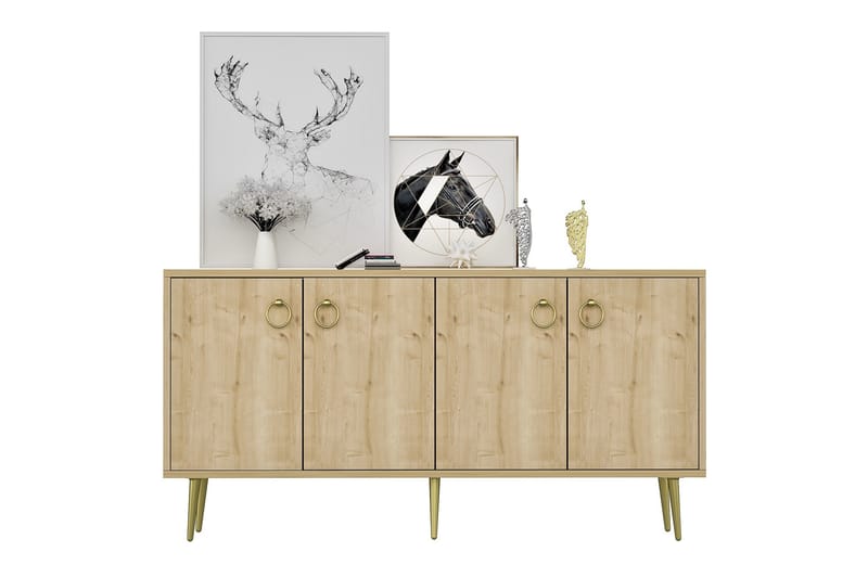 Drop Konsolbord 140x75 cm Brun - Hanah Home - Møbler - Borde - Aflastningsbord - Konsolbord & sidebord