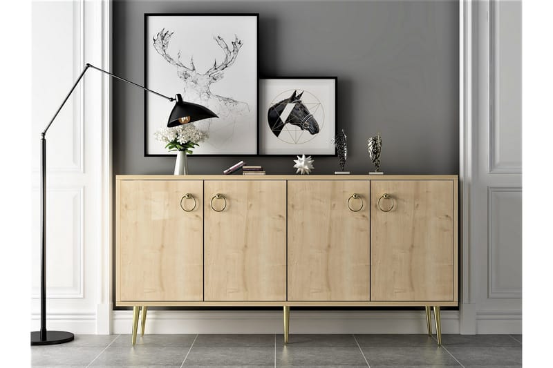 Drop Konsolbord 140x75 cm Brun - Hanah Home - Møbler - Borde - Aflastningsbord - Konsolbord & sidebord